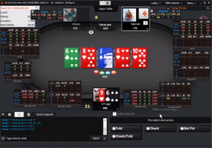 party poker Hero SE - 3 handed HUD