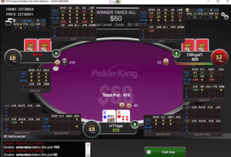 Playing Jackpot Poker SNG on WPN